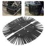 Acouto Black Leather Motorcycle Floorboard Fringe Set