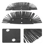 Acouto Black Leather Motorcycle Floorboard Fringe Set