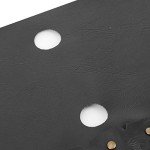 Acouto Black Leather Motorcycle Floorboard Fringe Set