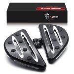 Adjustable Black Motorcycle Foot Pegs for Cruisers