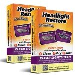 Headlight Restoration Kit with 2 Wipes