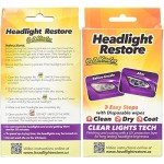 Headlight Restoration Kit with 2 Wipes