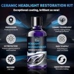 Car Headlight Restoration Kit with Crystal Coating