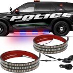 2PCS 70-Inch Truck Running Board Strobe Lights