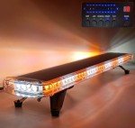 55" LED Amber White Emergency Strobe Light Bar