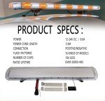 55" LED Amber White Emergency Strobe Light Bar