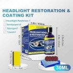 Ceramic Headlight Restoration Kit - 3-Step Cleaner