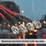 Keenso 4-Pack 12V LED Indicator Lamps (White)