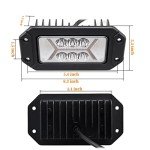 Flush Mount LED Fog Lights with White DRL