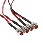 4 Pcs LED Dash Warning Light Indicators - Red