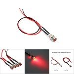 4 Pcs LED Dash Warning Light Indicators - Red