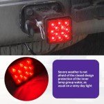2-Pack LED Trailer Hitch Lights for 12V Vehicles