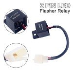 Universal 2-Pin LED Turn Signal Flasher Relay