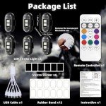 6PCS Wireless LED Strobe Lights with Remote Control