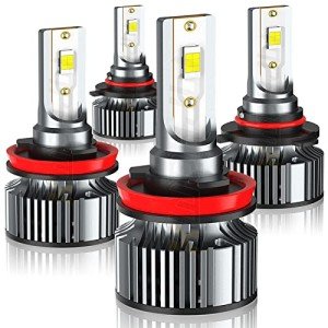 GMC Sierra 9005 H11 LED Light Bulbs Combo