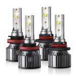 H11/H8/H9 Fog Lights, 6500K Bright White, 4-Pack