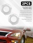 2-Pack Headlight Bulb Retainer Rings for Nissan