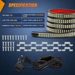 Nilight 2PCS 70-Inch Waterproof Emergency Strobe Lights