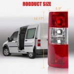 RANSOTO Tail Light Cover for 2010-2013 Ford Transit