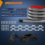 Nilight 70 Inch LED Emergency Strobe Light Strip