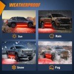 Nilight 70 Inch LED Emergency Strobe Light Strip