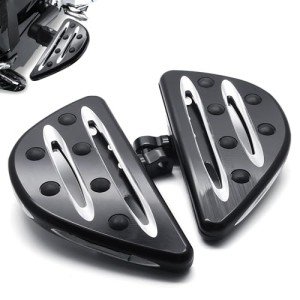 Adjustable Black Motorcycle Foot Pegs for Cruisers
