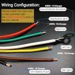 EIMSOAH 3-to-2 Trailer Light Converter & Wiring