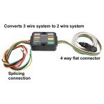 EIMSOAH 3-to-2 Trailer Light Converter & Wiring