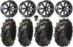 9-Piece MSA Black Kore ATV Wheel and Tire Set
