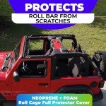 Neoprene Roll Bar Padding for 2-Door Jeep Wrangler