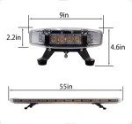 55" LED Amber White Emergency Strobe Light Bar
