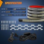 Nilight 2PCS 70-Inch LED Emergency Strobe Light Strip