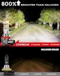 ZONBEAM H11 Upgrade Bulbs, 24000lm Brightness, 2-Pack