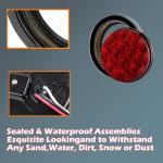 Red 4-Inch LED Tail Lights for Trailers