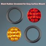 Red 4-Inch LED Tail Lights for Trailers