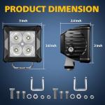 4WDKING 3 Inch LED Pod Lights - 40W 3600LM