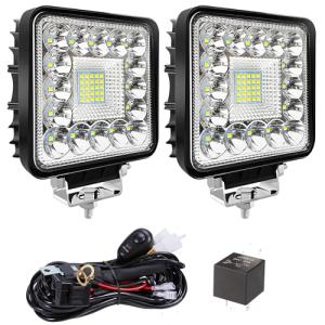 Powerful 4-Inch LED Work Lights, 2-Pack