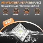Powerful 4-Inch LED Work Lights, 2-Pack