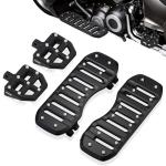 MZS Motorcycle Passenger Floorboards Set - Black