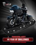 MZS Motorcycle Passenger Floorboards Set - Black