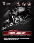 MZS Motorcycle Passenger Floorboards Set - Black