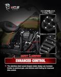 MZS Motorcycle Passenger Floorboards Set - Black