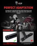 MZS Motorcycle Passenger Floorboards Set - Black