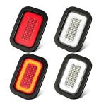 Partsam LED Rectangle Halo Tail Lights for Trucks