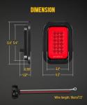 6x LED Rectangle Tail Lights for Trucks
