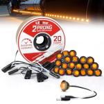 Amber LED Marker Lights with Double Female Plugs 20 Pack