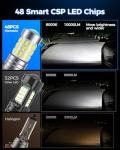 Marsauto H11 LED Fog Light Bulbs, 10,000 Lumens