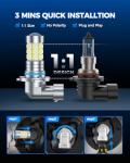 Marsauto 9145 H10 LED Fog Light Bulbs