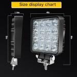 48W Waterproof LED Truck Work Light Pods