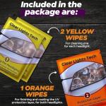 3-Step Headlight Restoration Kit with Protective Wipes